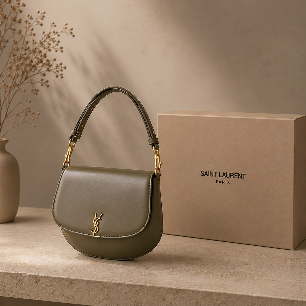 Saint Laurent Le 5 à 7 Smooth Leather Shoulder Bag